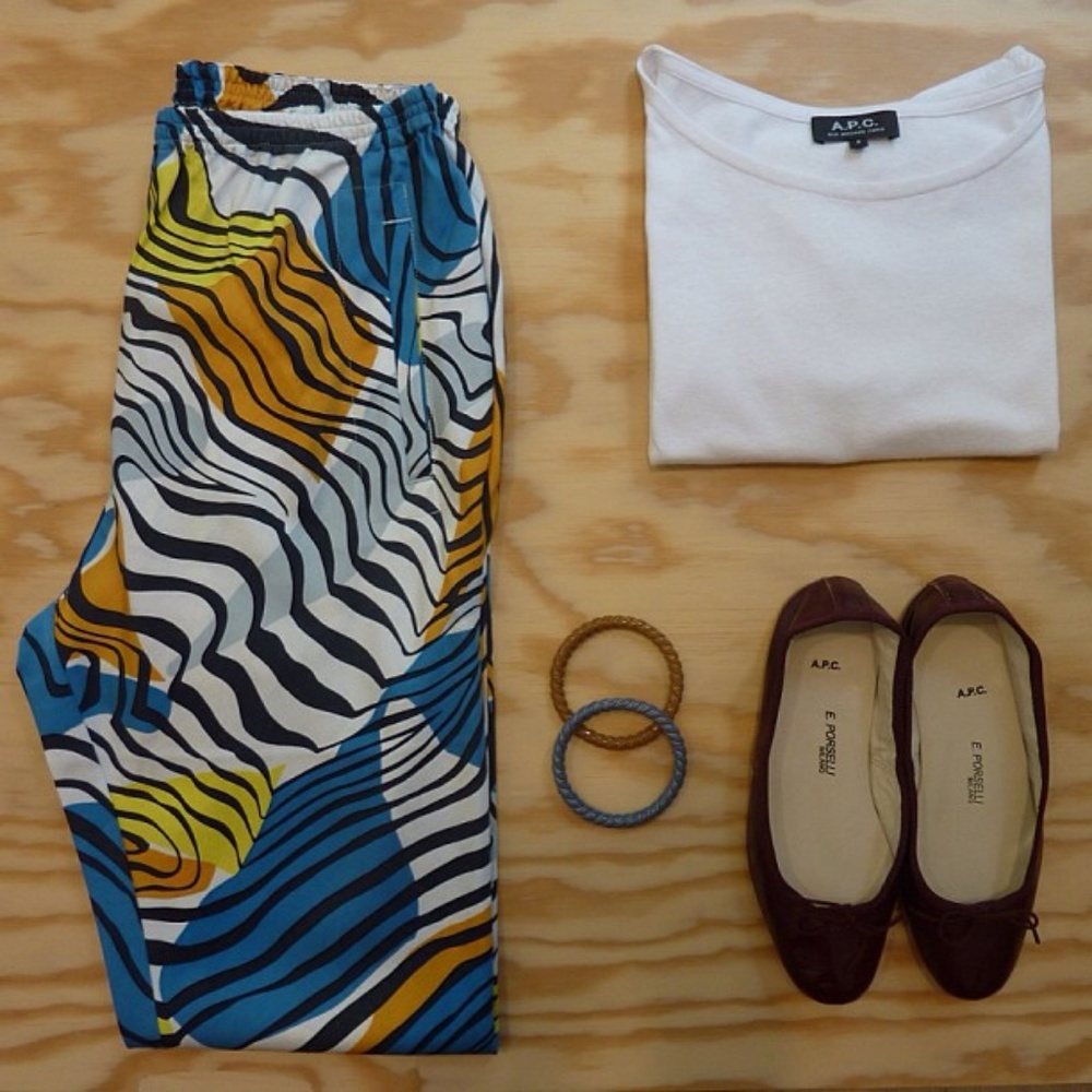 A.P.C Multi Color Animal Print Pants - Picture 1 of 7